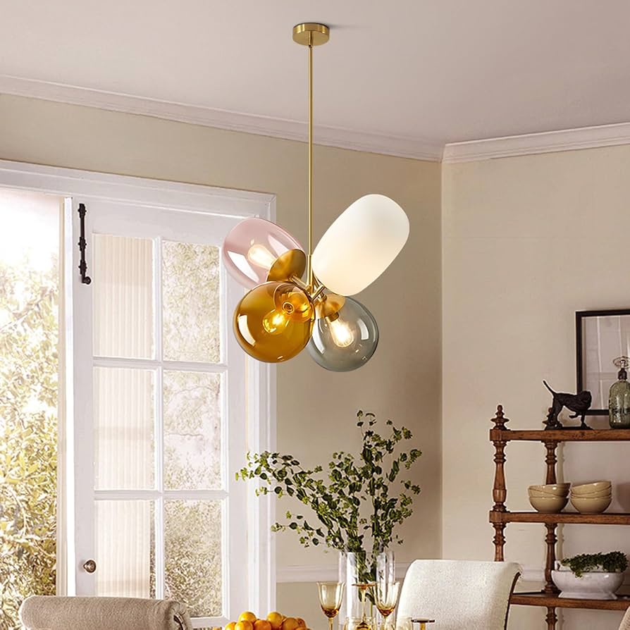 Lámpara Colgante Multiglobo de Cristal