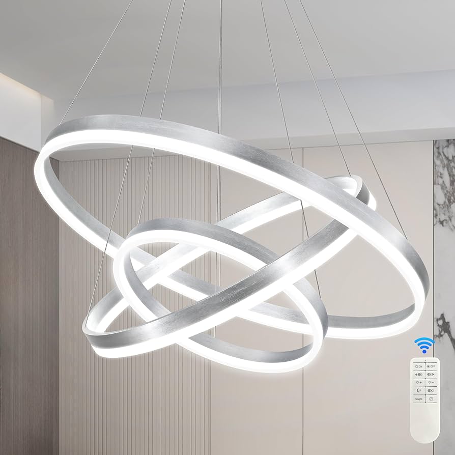 Colgante LED de anillos entrelazados
